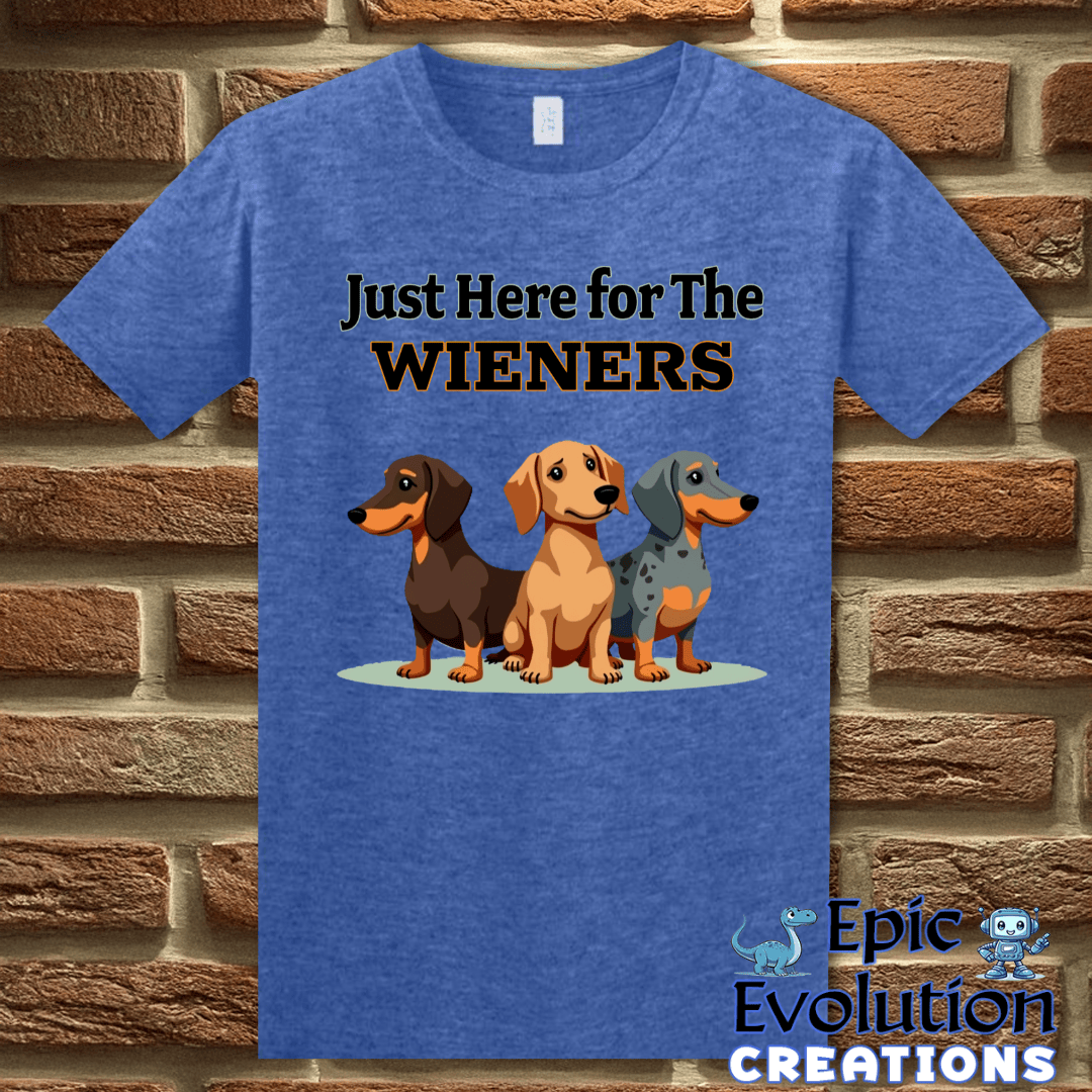 T-Shirt S / Heather Royal Funny Wiener T Shirt Epic Evolution Creations