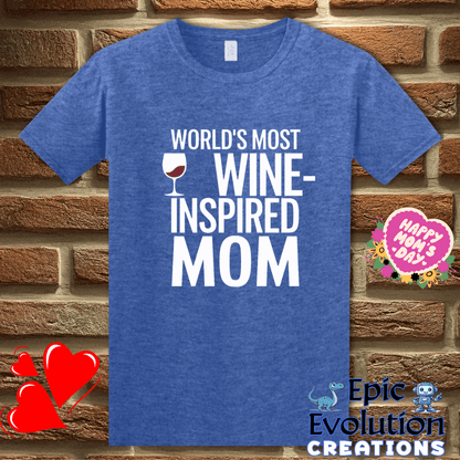 T-Shirt S / Heather Royal Funny Wine Mom T Shirt Epic Evolution Creations