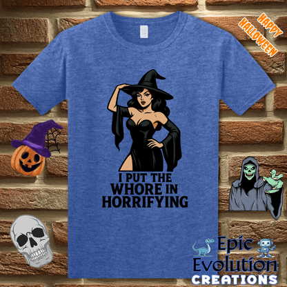 T-Shirt S / Heather Royal 🧟‍♀️ Funny Witch Halloween Shirt for Women Epic Evolution Creations