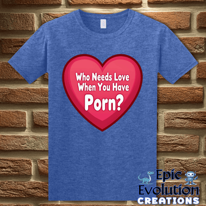 T-Shirt S / Heather Royal Rude Valentine Shirt Epic Evolution Creations