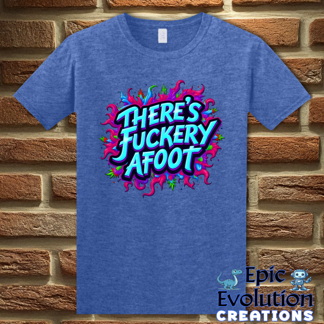 T-Shirt S / Heather Royal There's Fuckery Afoot T-Shirt Epic Evolution Creations