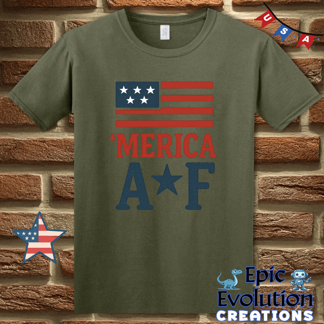 T-Shirt S / Military Green Funny 4th of July Shirt for Men and Women Epic Evolution Creations