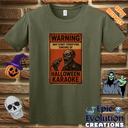 T-Shirt S / Military Green Funny Halloween Zombie T-Shirt Epic Evolution Creations
