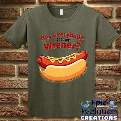 T-Shirt S / Military Green Funny Hot Dog T Shirt Epic Evolution Creations
