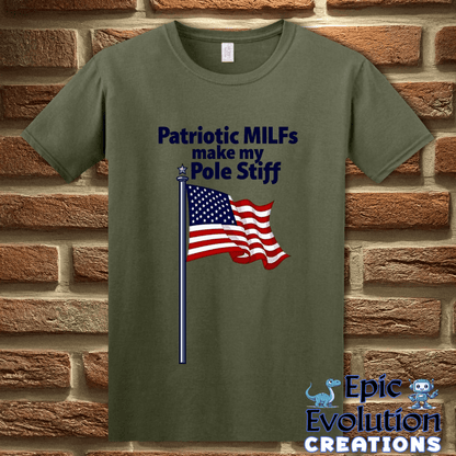 T-Shirt S / Military Green Funny Patriotic MILFs T Shirt Epic Evolution Creations