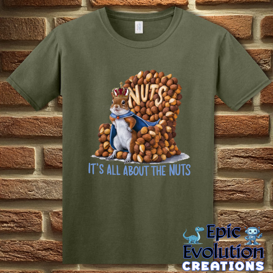 T-Shirt S / Military Green Funny Squirrel Graphic T-Shirt Epic Evolution Creations