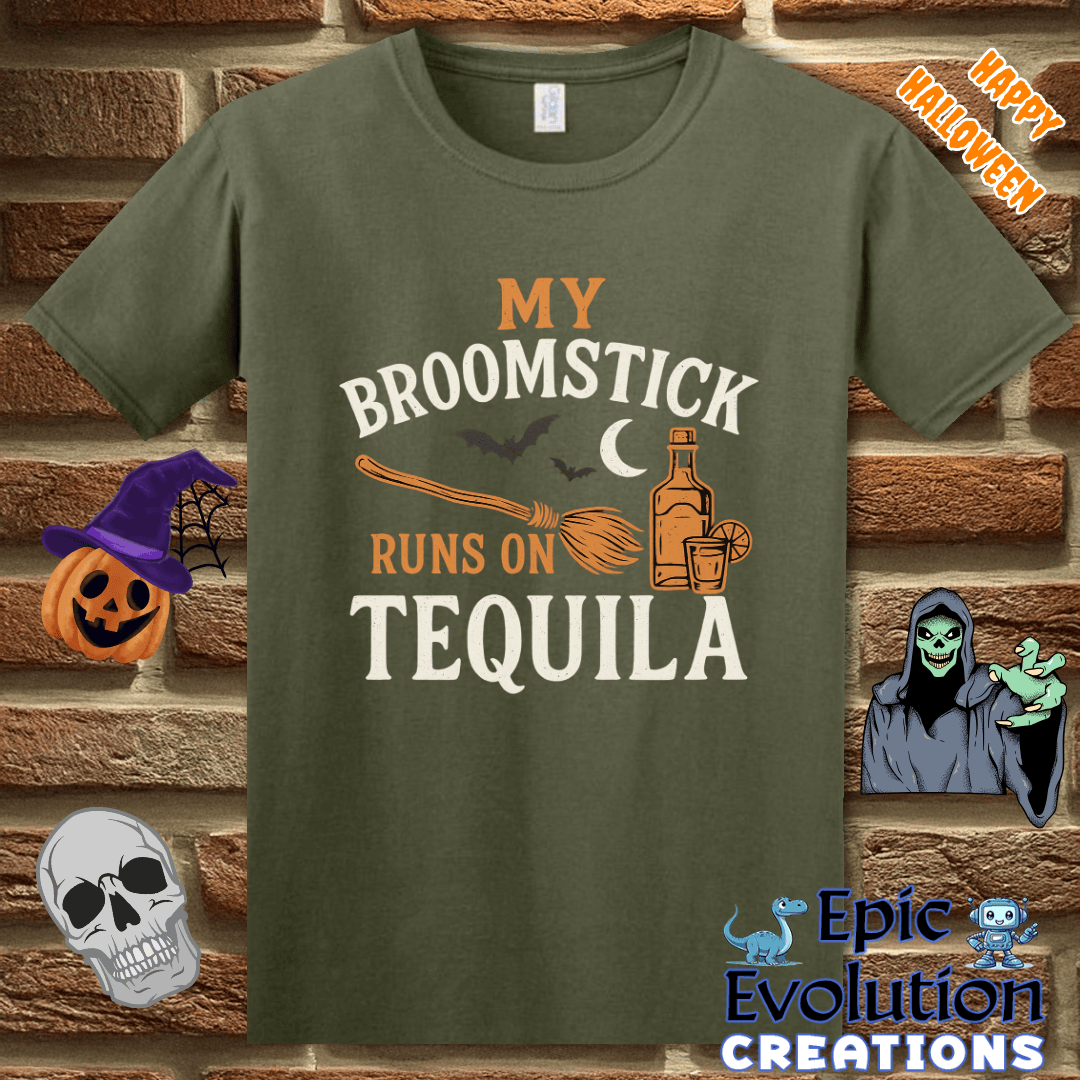 T-Shirt S / Military Green 🧙 Funny Witch Halloween Shirt for Women Epic Evolution Creations