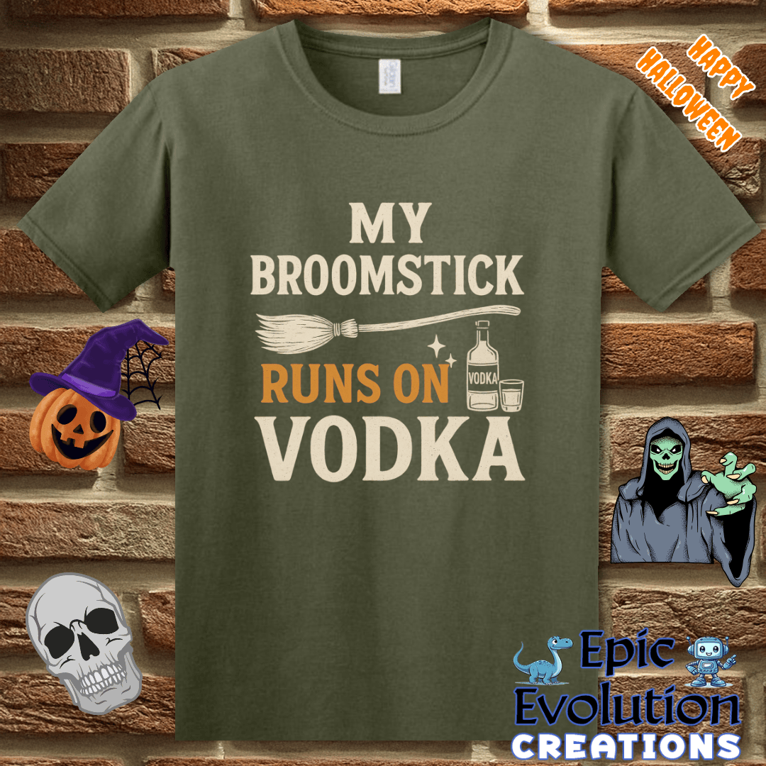 T-Shirt S / Military Green 🔮 Funny Witch Halloween T-Shirt Epic Evolution Creations
