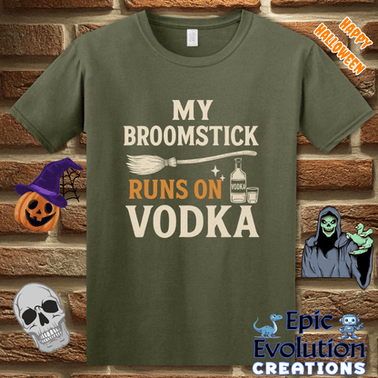 T-Shirt S / Military Green 🔮 Funny Witch Halloween T-Shirt Epic Evolution Creations