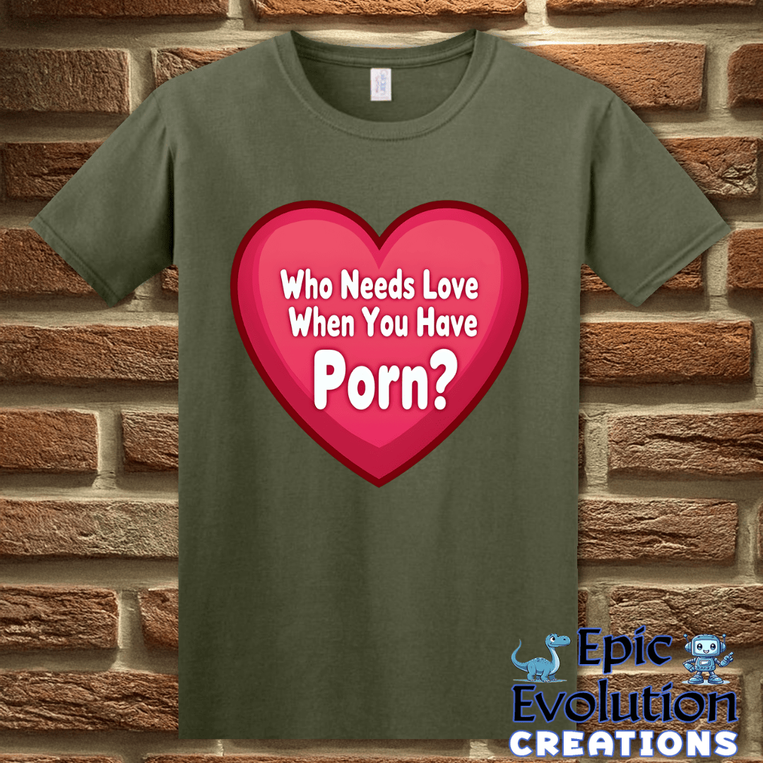 T-Shirt S / Military Green Rude Valentine Shirt Epic Evolution Creations