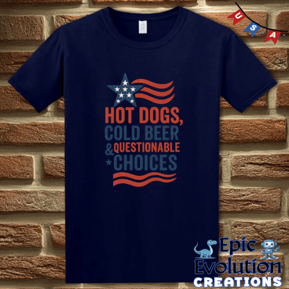 T-Shirt S / Navy Funny 4th of July Shirt for Men and Women Epic Evolution Creations