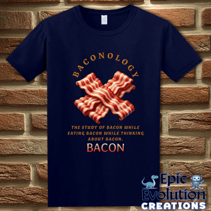 T-Shirt S / Navy Funny Bacon T-Shirt Epic Evolution Creations