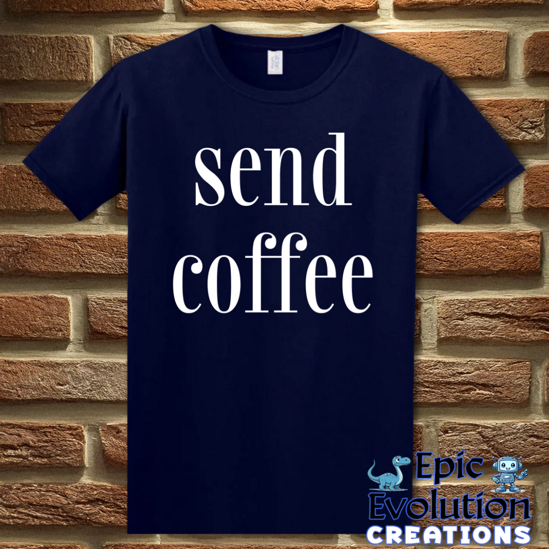 T-Shirt S / Navy Funny Coffee Addict T Shirt Epic Evolution Creations