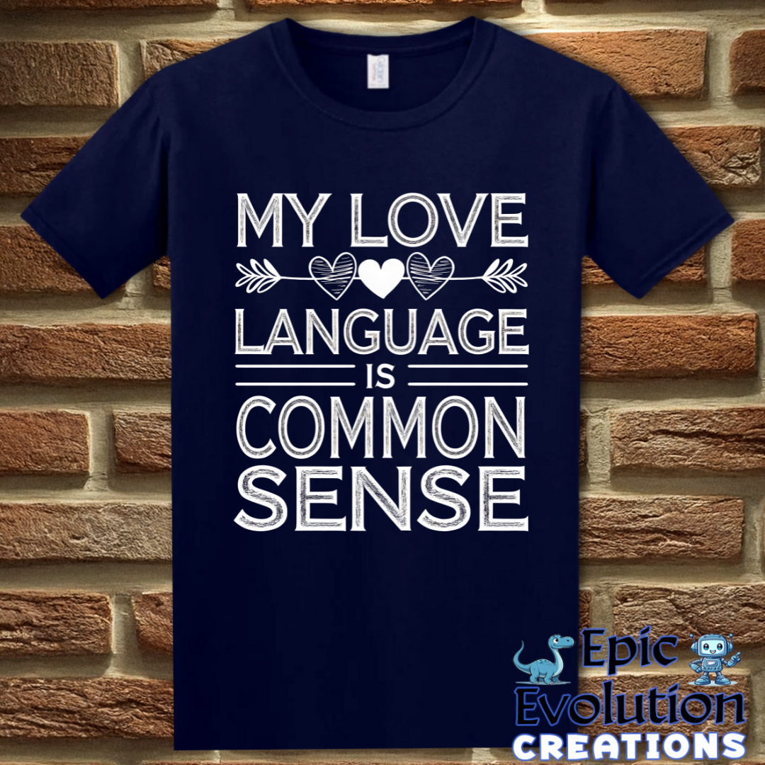 T-Shirt S / Navy Funny Common Sense T Shirt Epic Evolution Creations