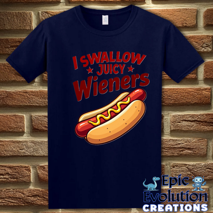 T-Shirt S / Navy Funny Hot Dog Lover Shirt Epic Evolution Creations