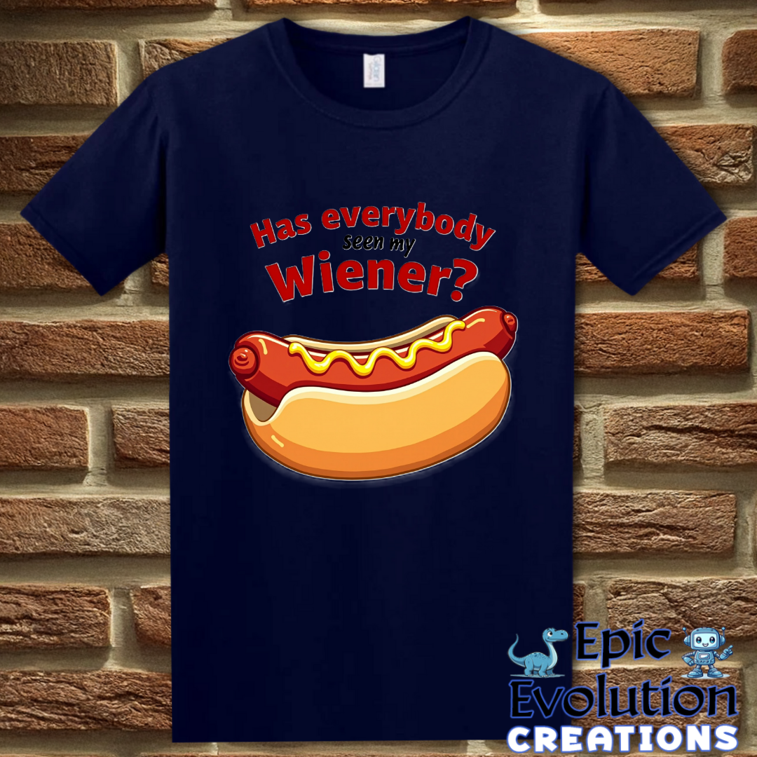 T-Shirt S / Navy Funny Hot Dog T Shirt Epic Evolution Creations