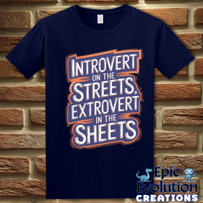 T-Shirt S / Navy Funny Introvert T Shirt Epic Evolution Creations