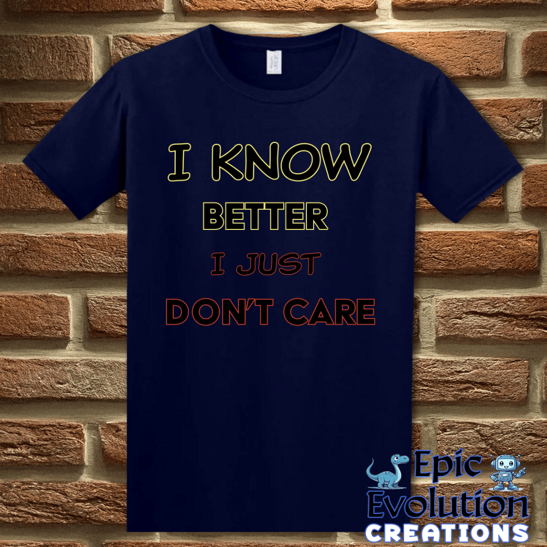 T-Shirt S / Navy Funny Self-Awareness T Shirt Epic Evolution Creations
