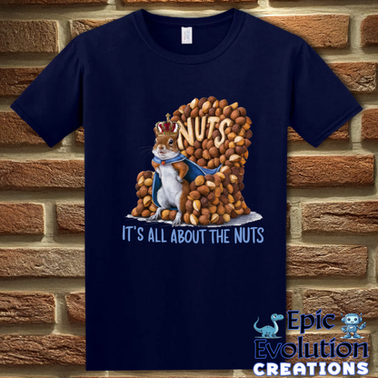 T-Shirt S / Navy Funny Squirrel Graphic T-Shirt Epic Evolution Creations