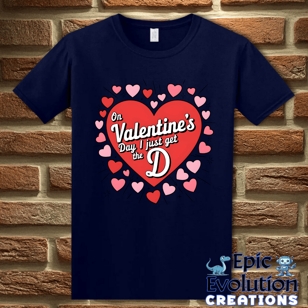 T-Shirt S / Navy Funny Valentine’s Day T Shirt Epic Evolution Creations