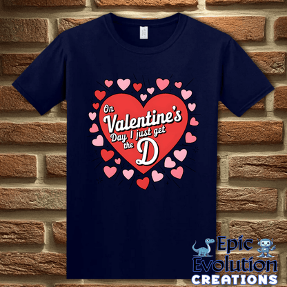 T-Shirt S / Navy Funny Valentine’s Day T Shirt Epic Evolution Creations