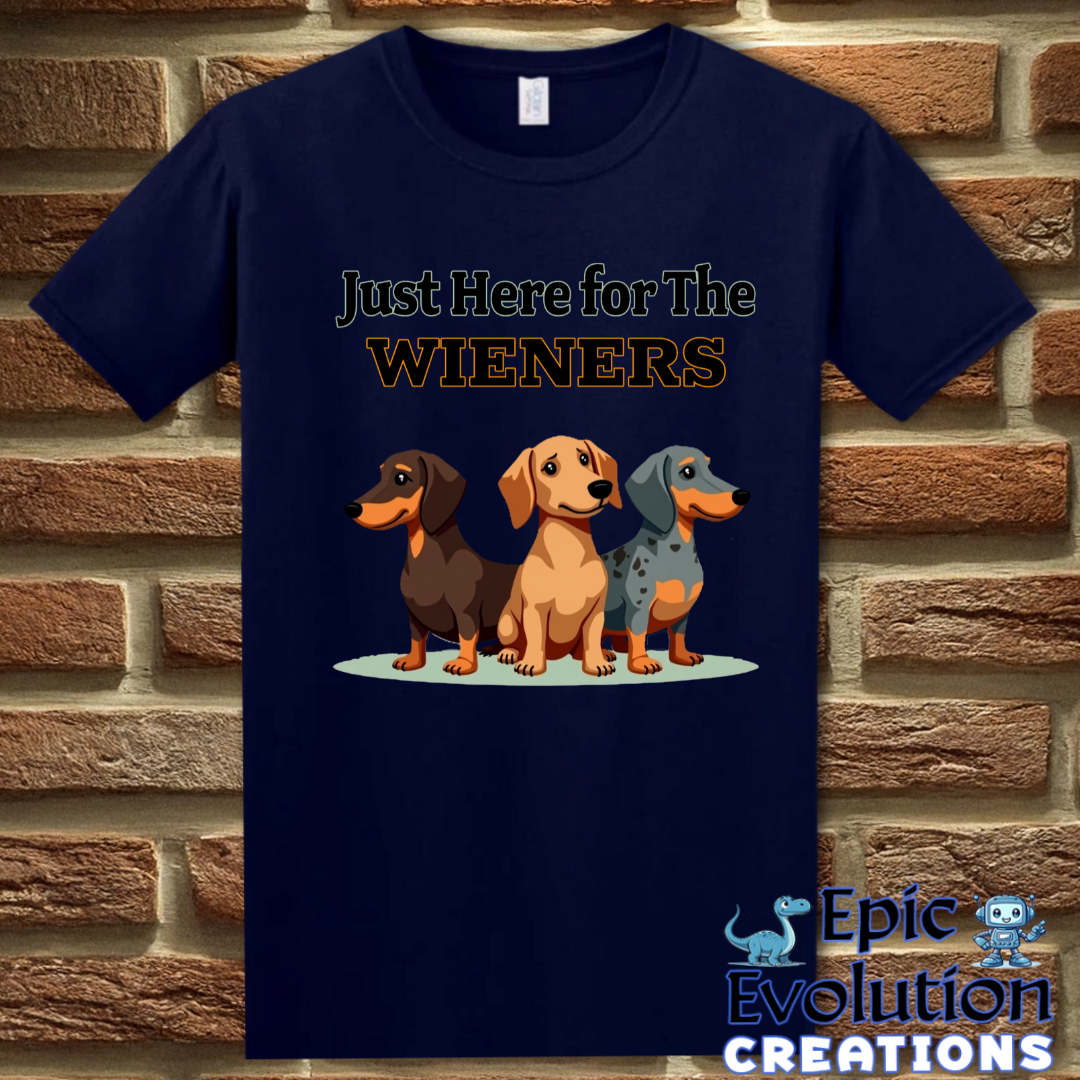 T-Shirt S / Navy Funny Wiener T Shirt Epic Evolution Creations