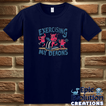 T-Shirt S / Navy Funny Workout T Shirt Epic Evolution Creations