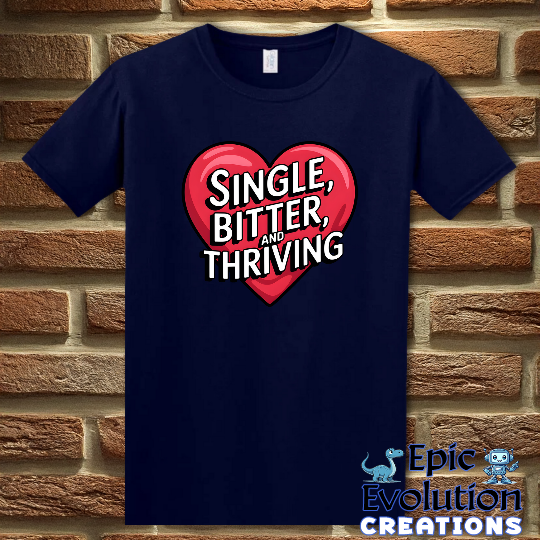 T-Shirt S / Navy Sarcastic Singles Funny T Shirt Epic Evolution Creations