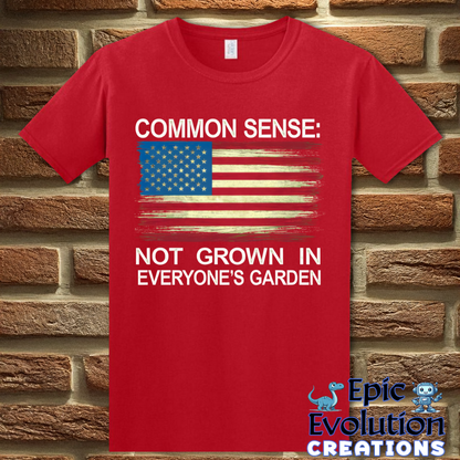 T-Shirt S / Red Common Sense Graphic T-Shirt Epic Evolution Creations