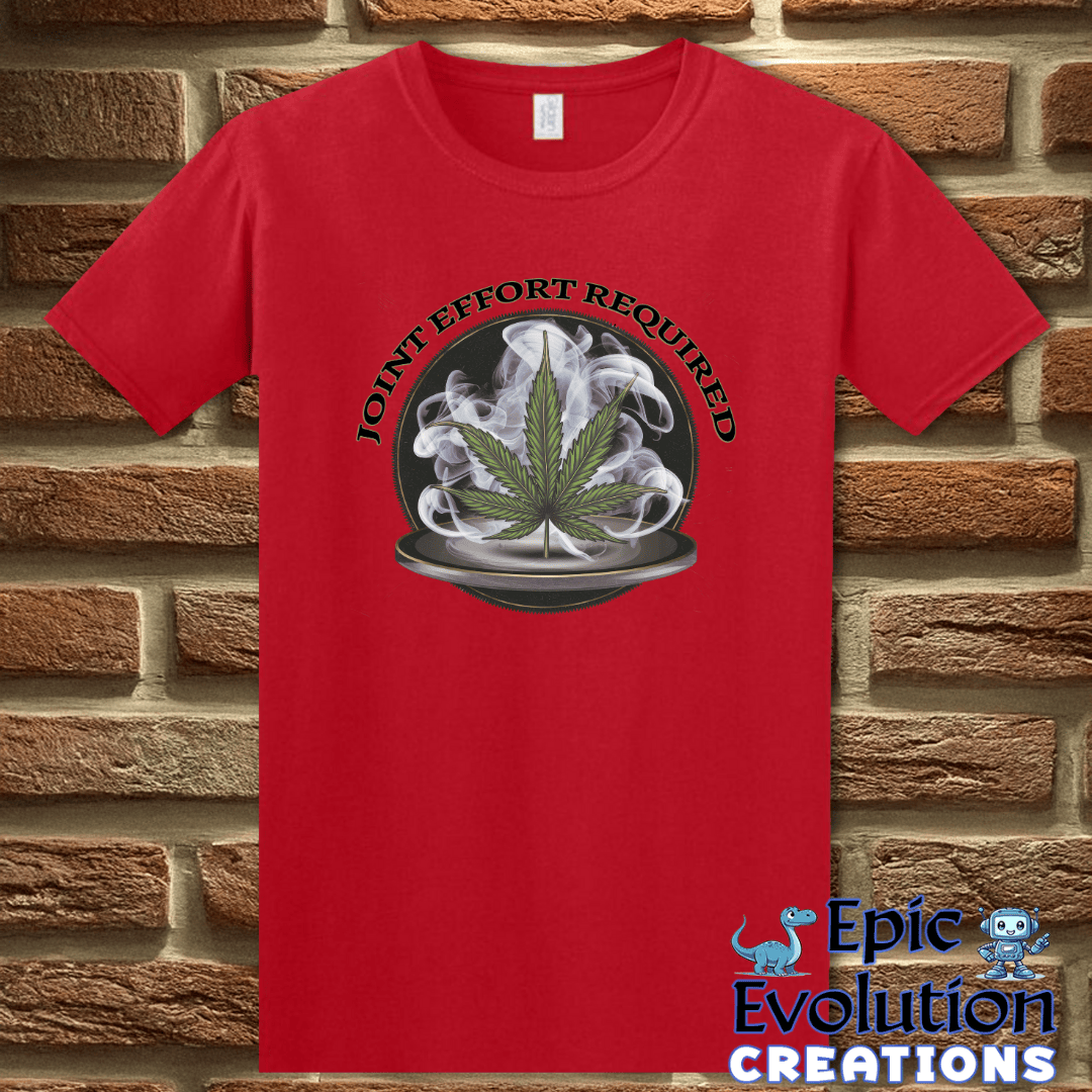 T-Shirt S / Red Funny Cannabis Joint T-Shirt Epic Evolution Creations