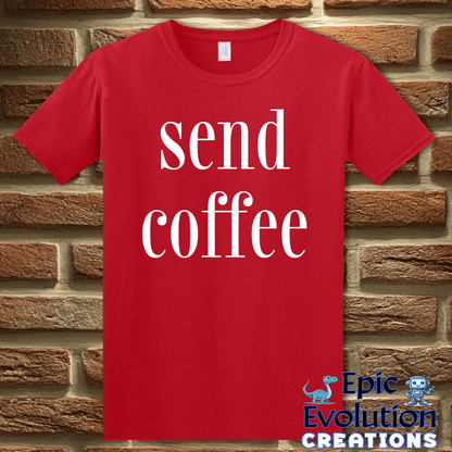 T-Shirt S / Red Funny Coffee Addict T Shirt Epic Evolution Creations
