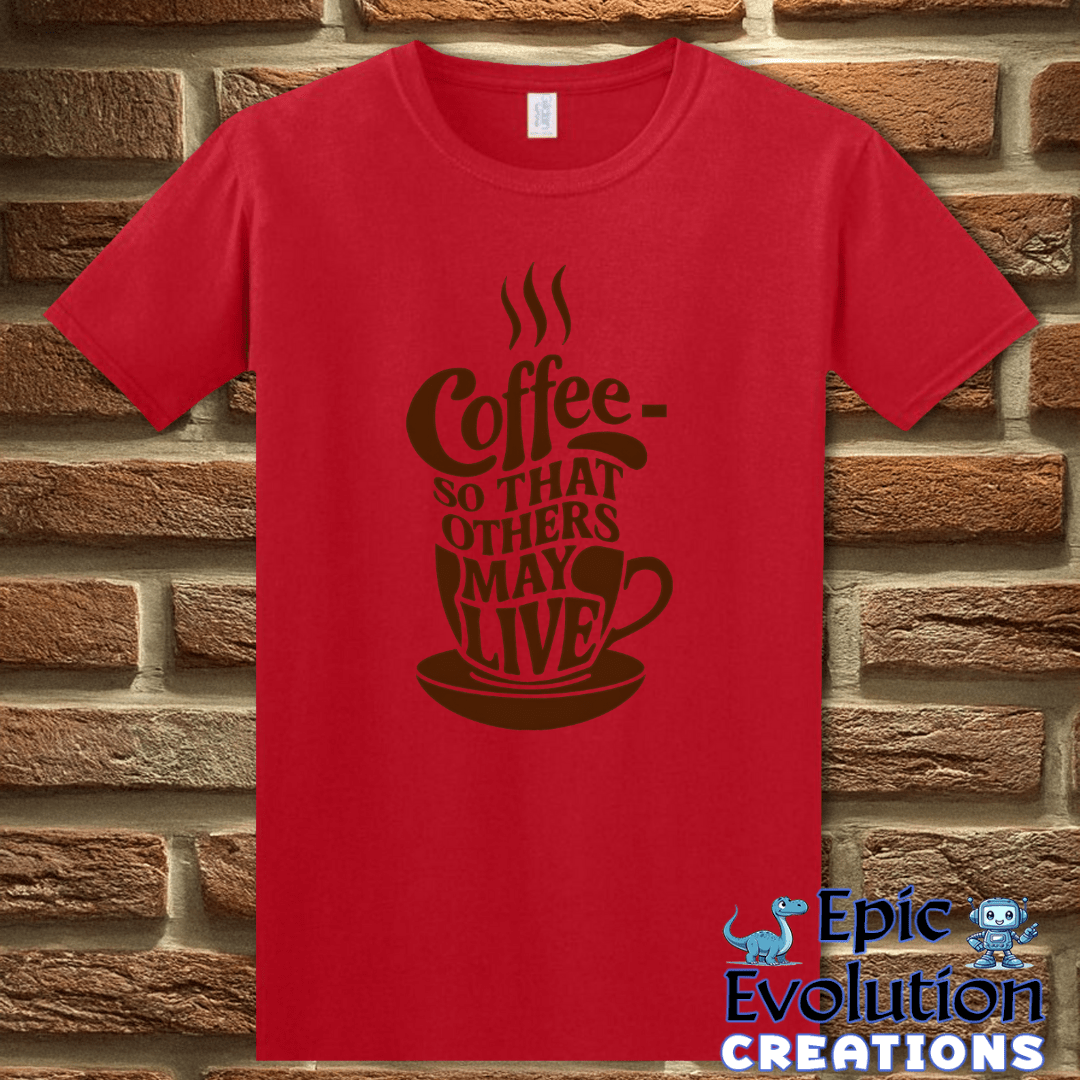 T-Shirt S / Red Funny Coffee Lover T Shirt Epic Evolution Creations
