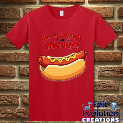 T-Shirt S / Red Funny Hot Dog T Shirt Epic Evolution Creations