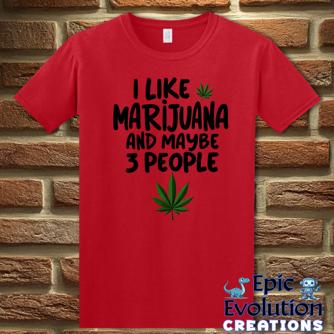 T-Shirt S / Red Funny Marijuana Lover Shirt for Cannabis Lovers Epic Evolution Creations