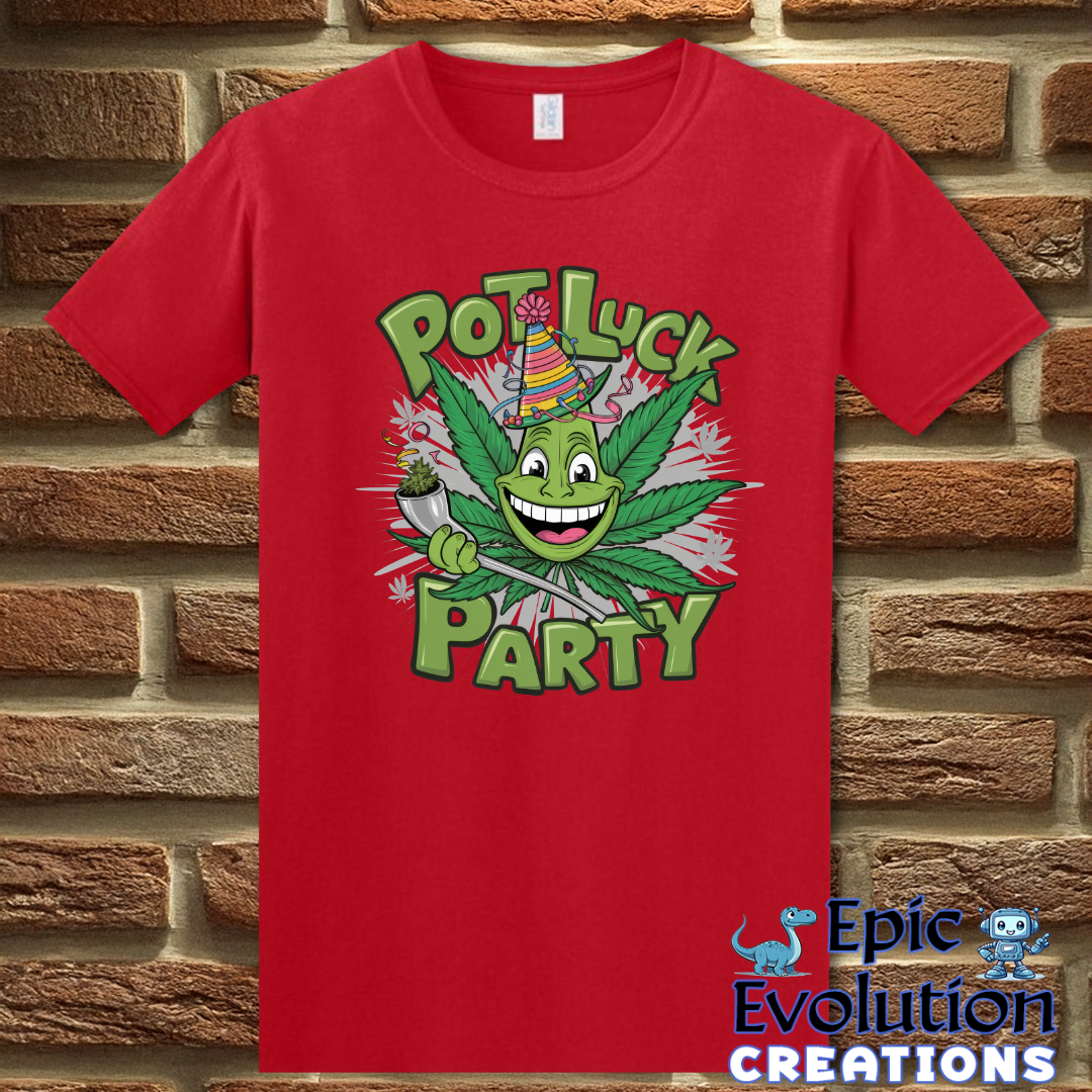 T-Shirt S / Red Funny Marijuana Shirt for Cannabis Lovers Epic Evolution Creations
