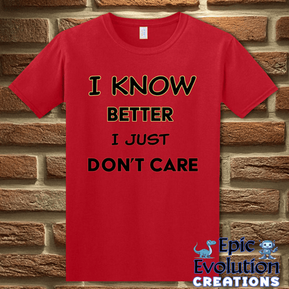 T-Shirt S / Red Funny Self-Awareness T Shirt Epic Evolution Creations
