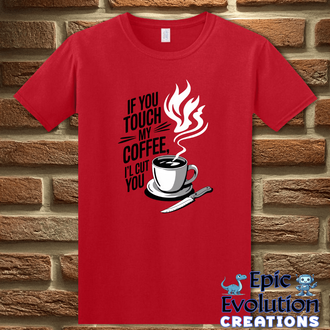 T-Shirt S / Red Funny T Shirt for Coffee Lovers Epic Evolution Creations