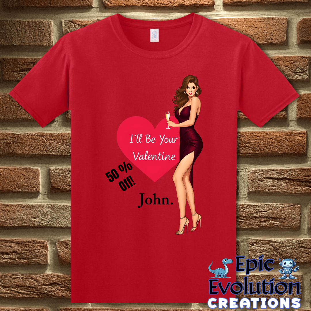 T-Shirt S / Red Funny Valentine Shirt Epic Evolution Creations