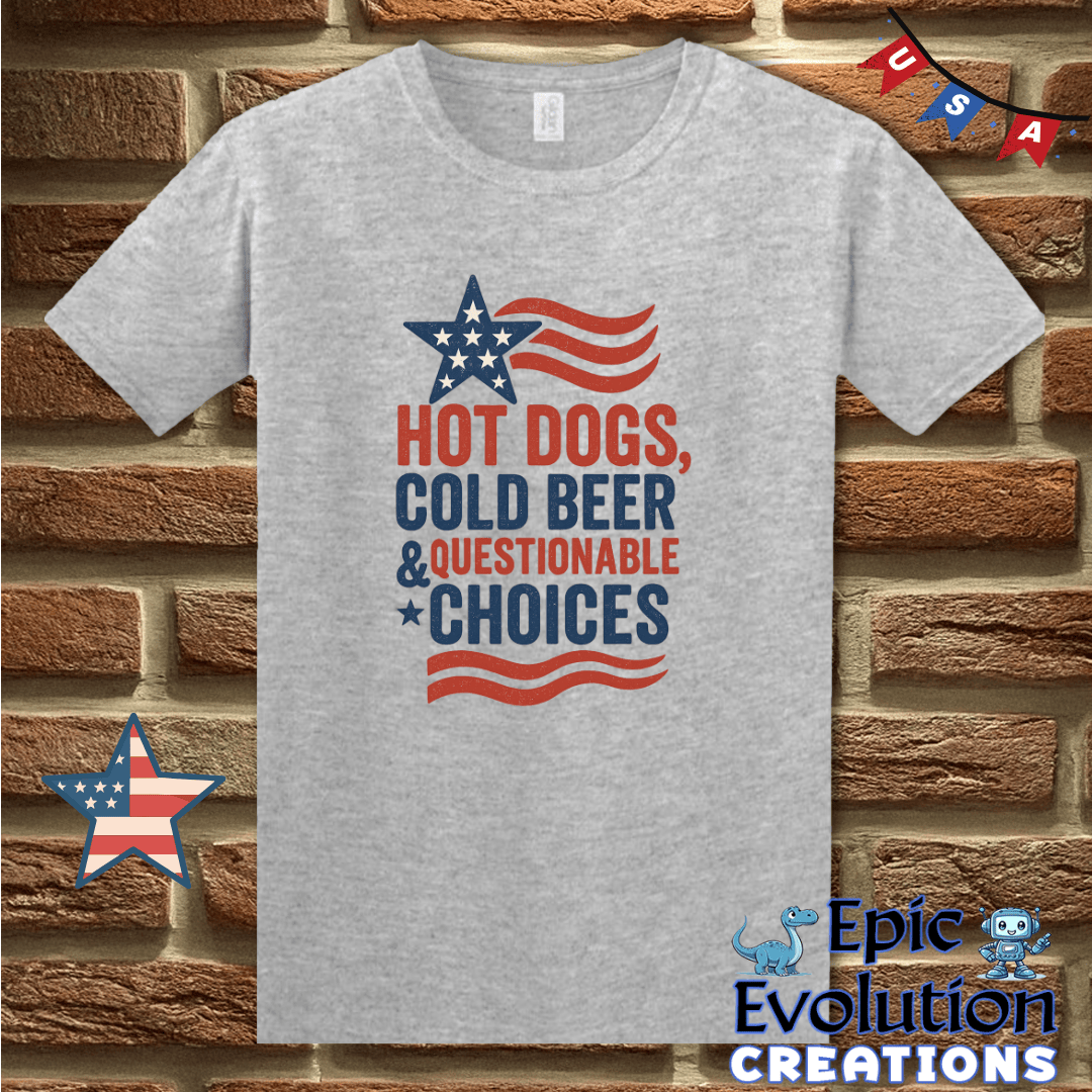 T-Shirt S / Sport Grey Funny 4th of July Shirt for Men and Women Epic Evolution Creations