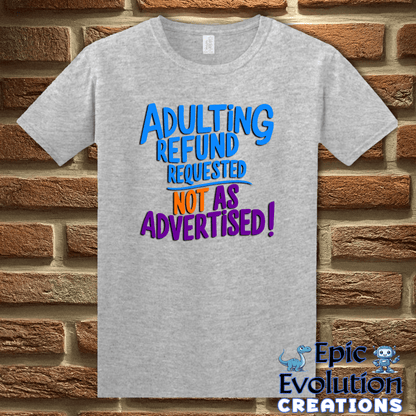 T-Shirt S / Sport Grey Funny Adulting T-Shirt Epic Evolution Creations