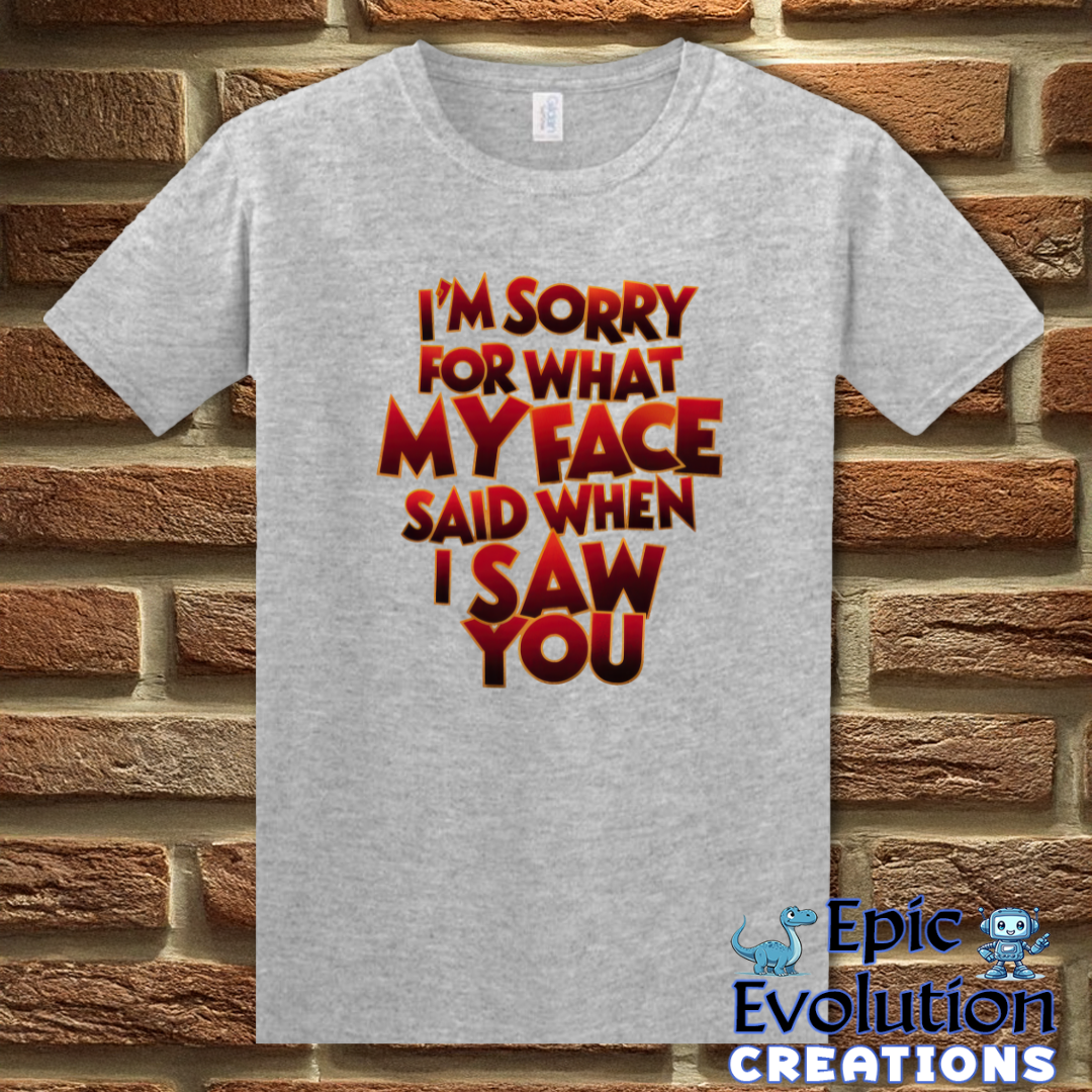 T-Shirt S / Sport Grey Funny Apology T Shirt Epic Evolution Creations