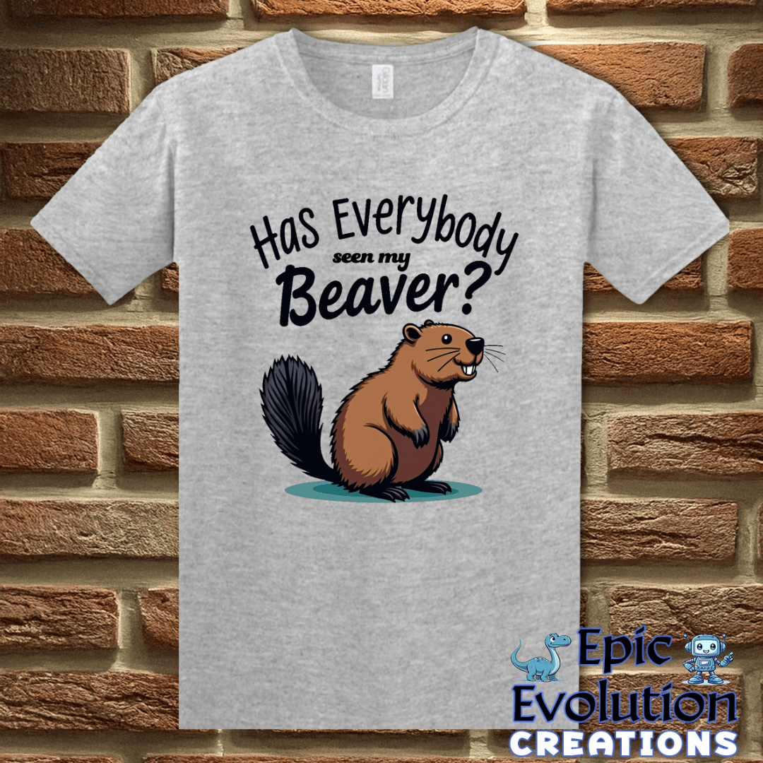 T-Shirt S / Sport Grey Funny Beaver Adult Humor Shirt Epic Evolution Creations