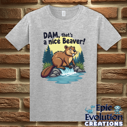 T-Shirt S / Sport Grey Funny Beaver Graphic Shirt Epic Evolution Creations