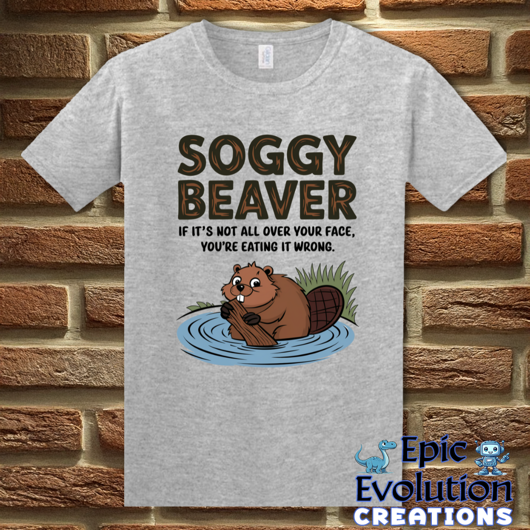 T-Shirt S / Sport Grey Funny Beaver Graphic T-Shirt Epic Evolution Creations