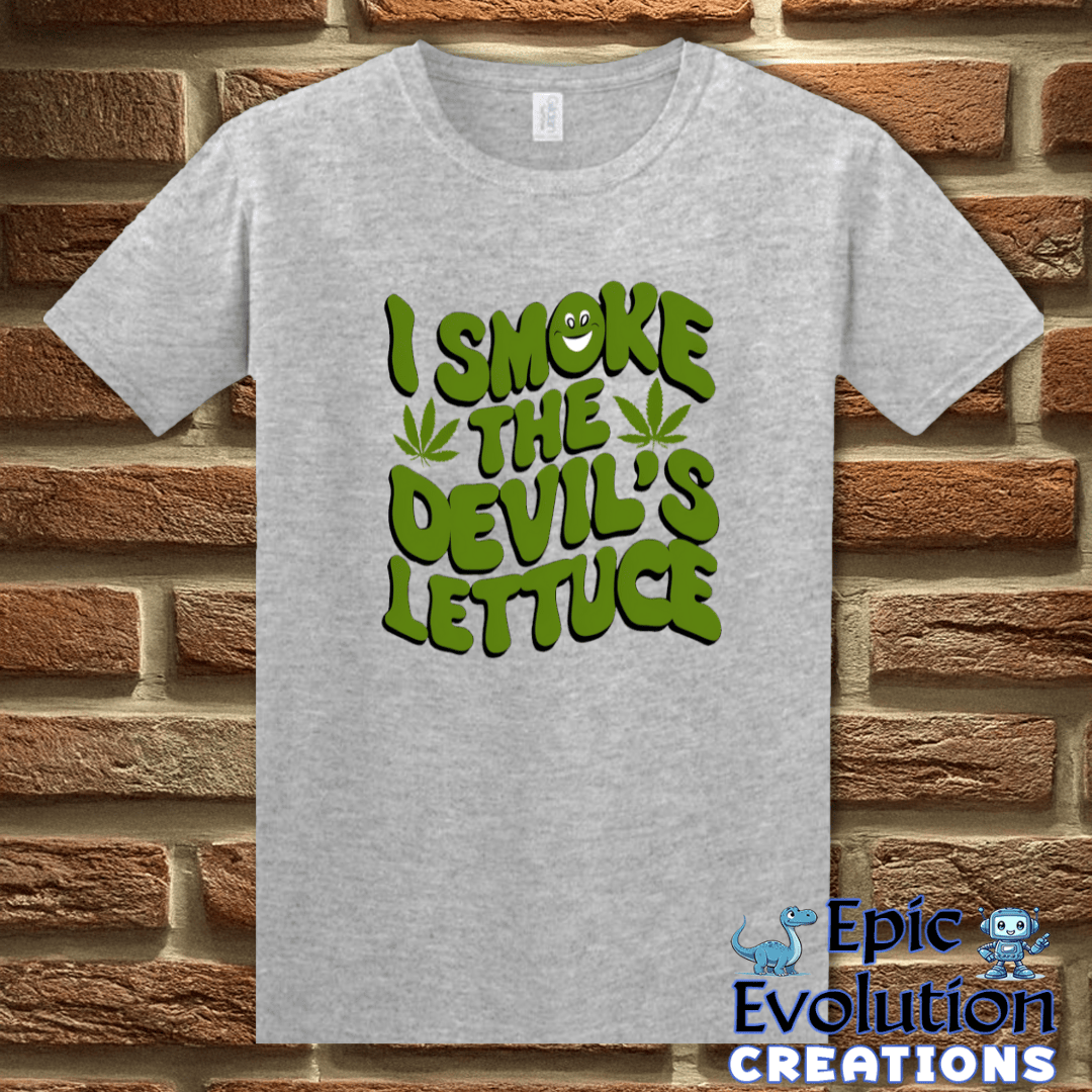 T-Shirt S / Sport Grey Funny cannabis Devil's Lettuce shirt Epic Evolution Creations