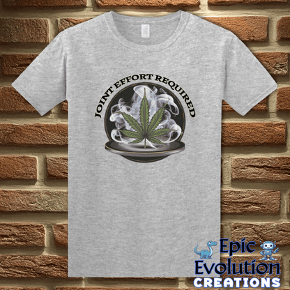 T-Shirt S / Sport Grey Funny Cannabis Joint T-Shirt Epic Evolution Creations
