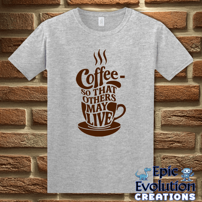 T-Shirt S / Sport Grey Funny Coffee Lover T Shirt Epic Evolution Creations