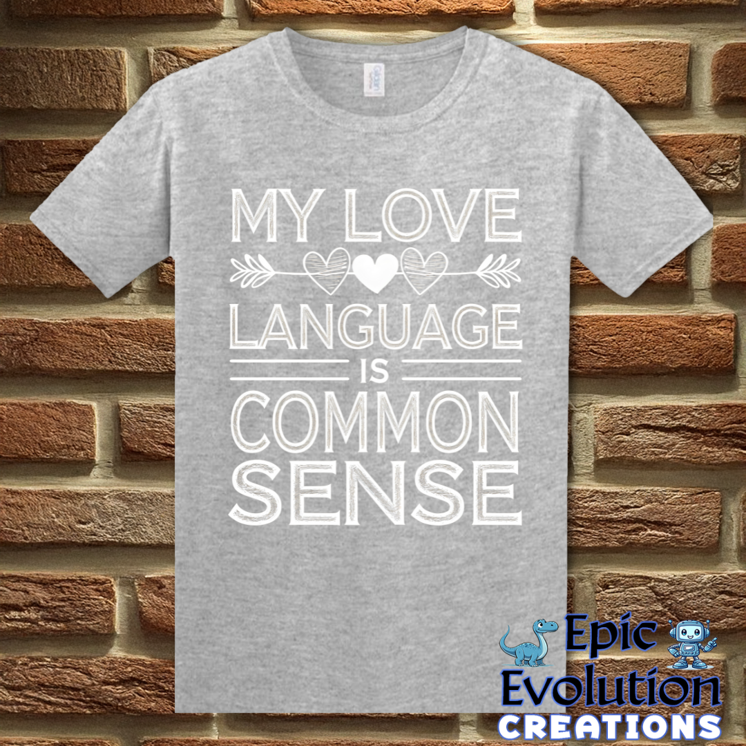 T-Shirt S / Sport Grey Funny Common Sense T Shirt Epic Evolution Creations