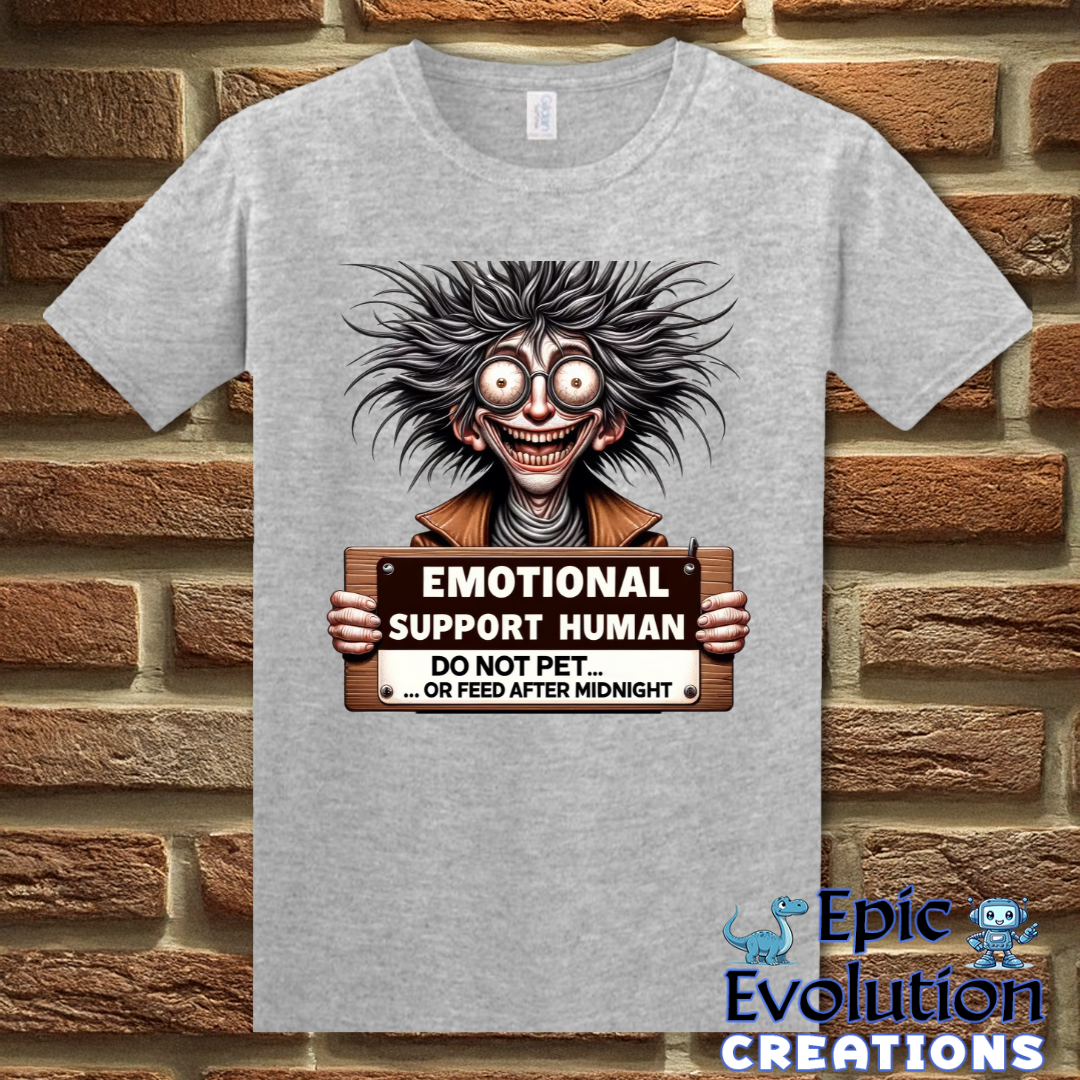 T-Shirt S / Sport Grey Funny Emotional Support T Shirt Gift Epic Evolution Creations