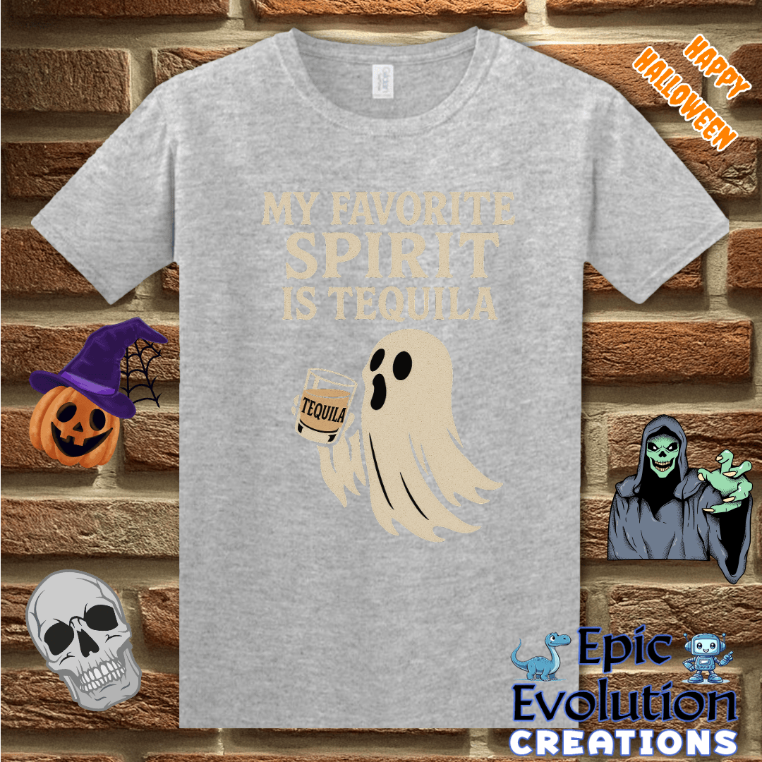 T-Shirt S / Sport Grey 🍹 Funny Halloween Ghost T-Shirt Epic Evolution Creations